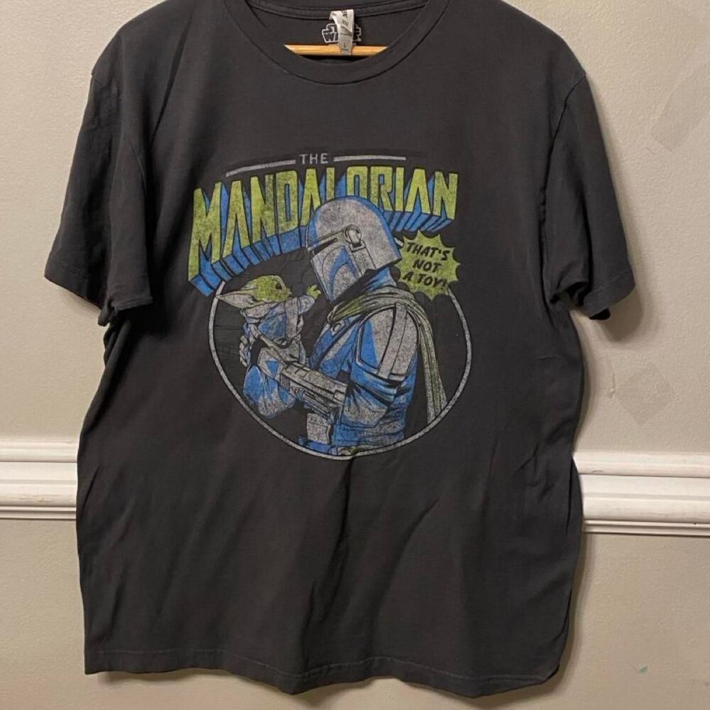 Star-wars Men's Black and Grey T-shirt